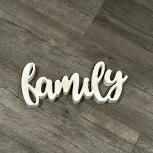 Wood family sign